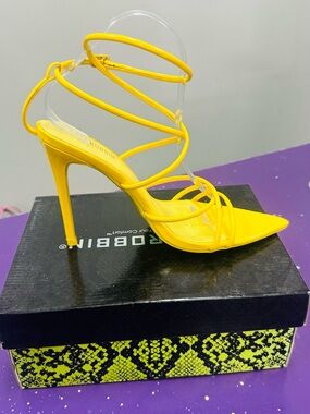 Cape Robbin Yellow Strappy Stiletto Heel